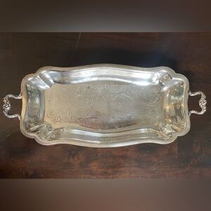 Elegant Silver Rectangular Tray